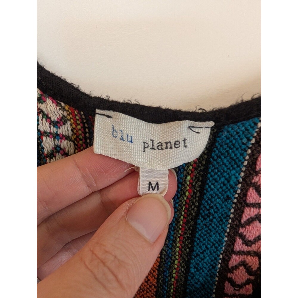 Blu Planet Aztec Woven Pocket Tank Top Rodeo Western Boho Festival Beach Medium - Picture 5 of 6